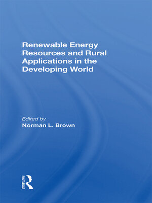 cover image of Renewable Energy Resources and Rural Applications In the Developing World